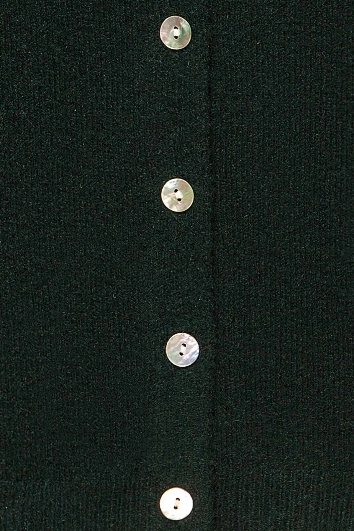 fabric front view of Florimond Dark Green Soft Knit Cardigan at La petite garçonne