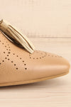Flowur Bicolored Heeled Loafer w/ Perforations | La petite garçonne side front close-up