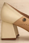 Flowur Bicolored Heeled Loafer w/ Perforations | La petite garçonne side close-up