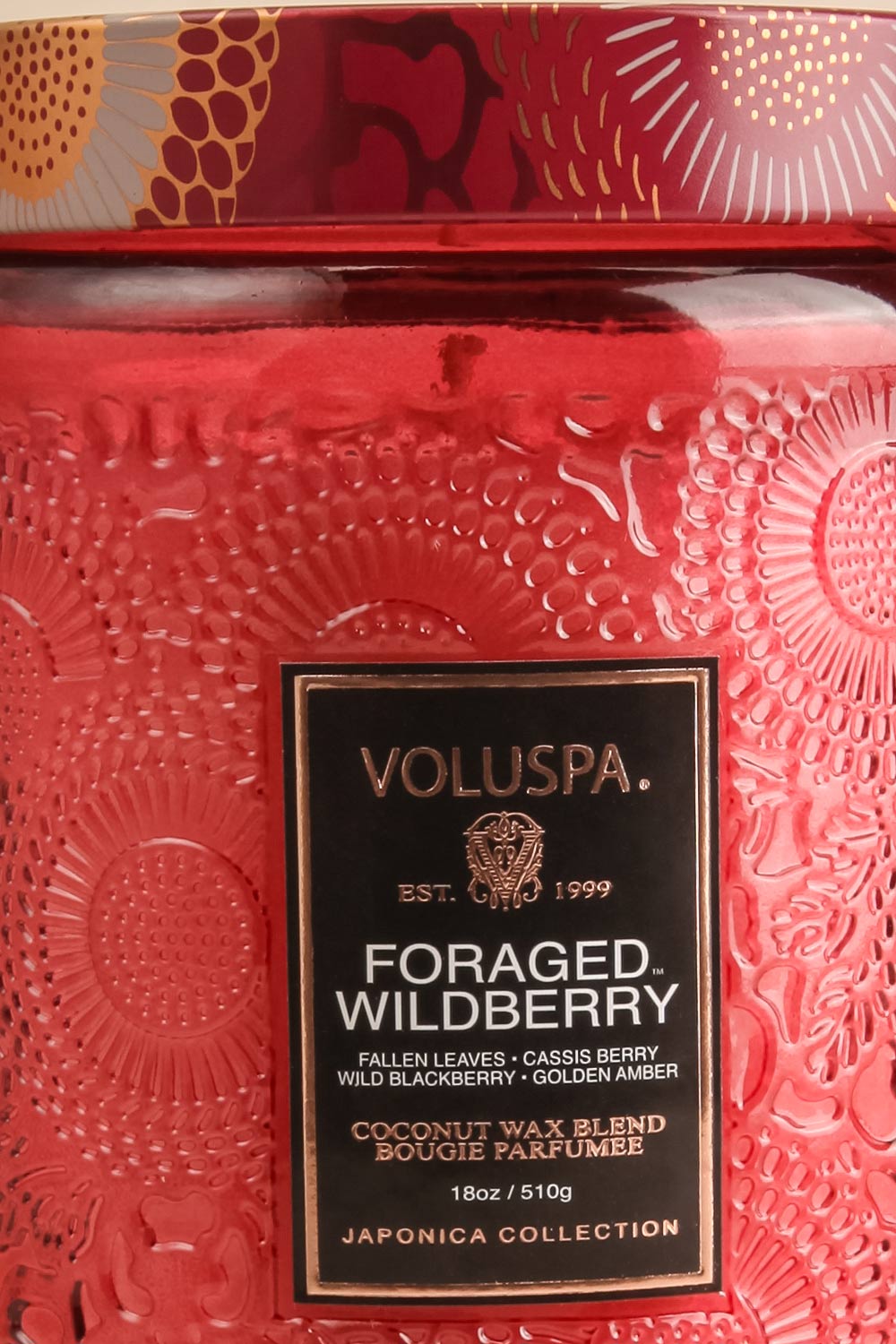 Foraged Wildberry Large Jar Candle by Voluspa | Maison garçonne close-up