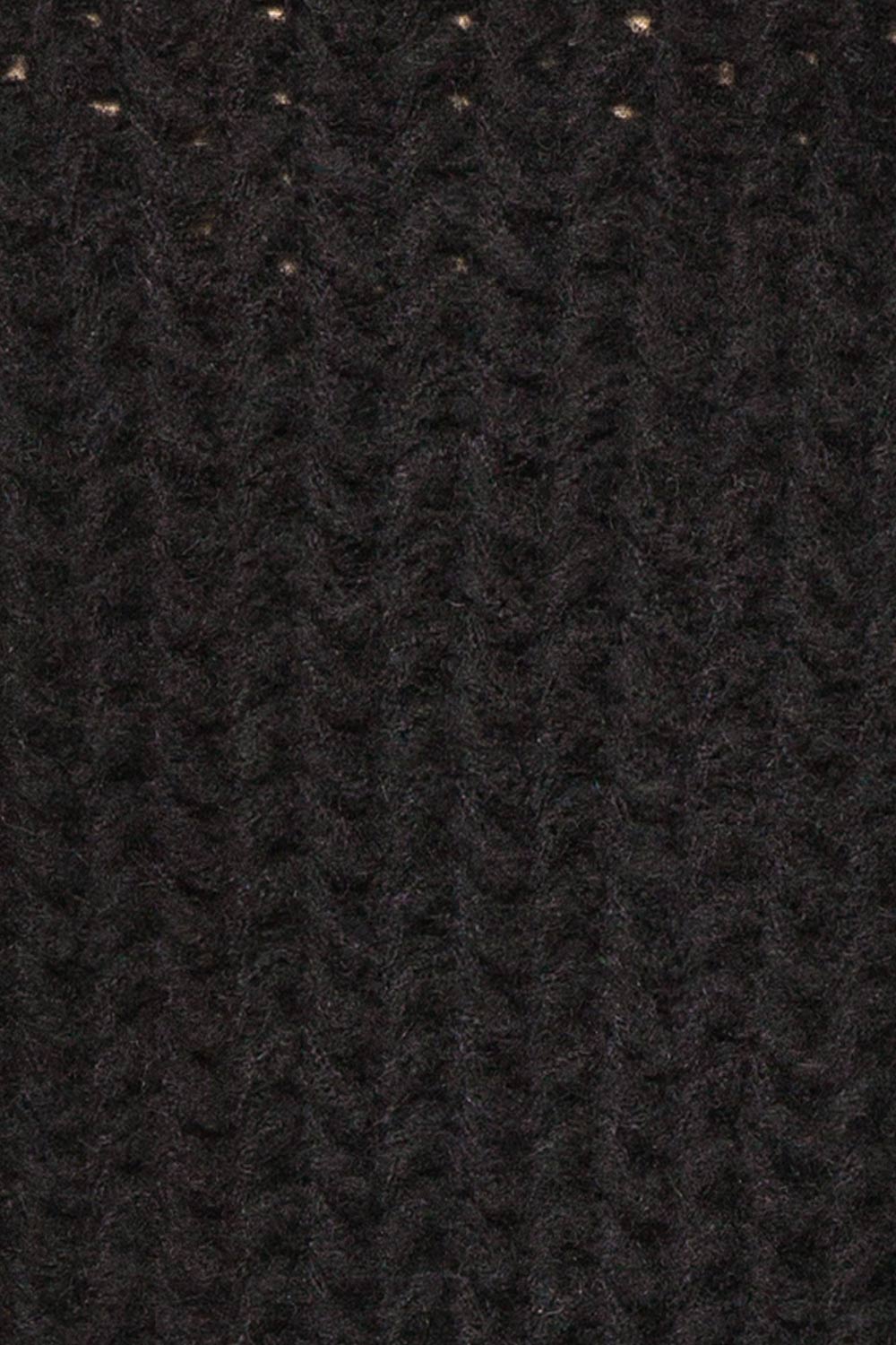 Francoise Black Knit Open-Front Cardigan | Boutique 1861 fabric