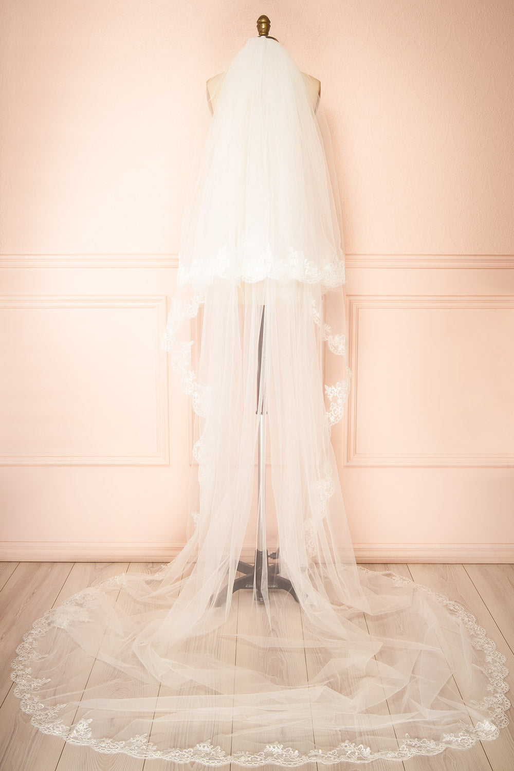 Frederica Wedding Veil with Floral Lace | Boudoir 1861 view