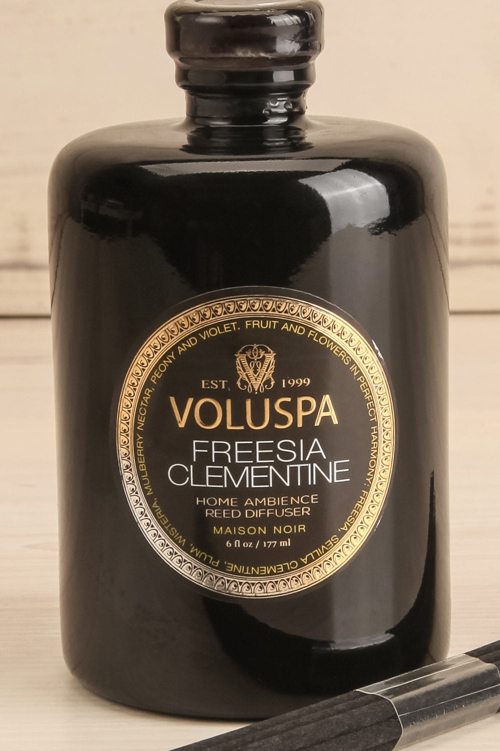 Freesia Clementine Reed Diffuser by Voluspa | Maison garçonne close-up