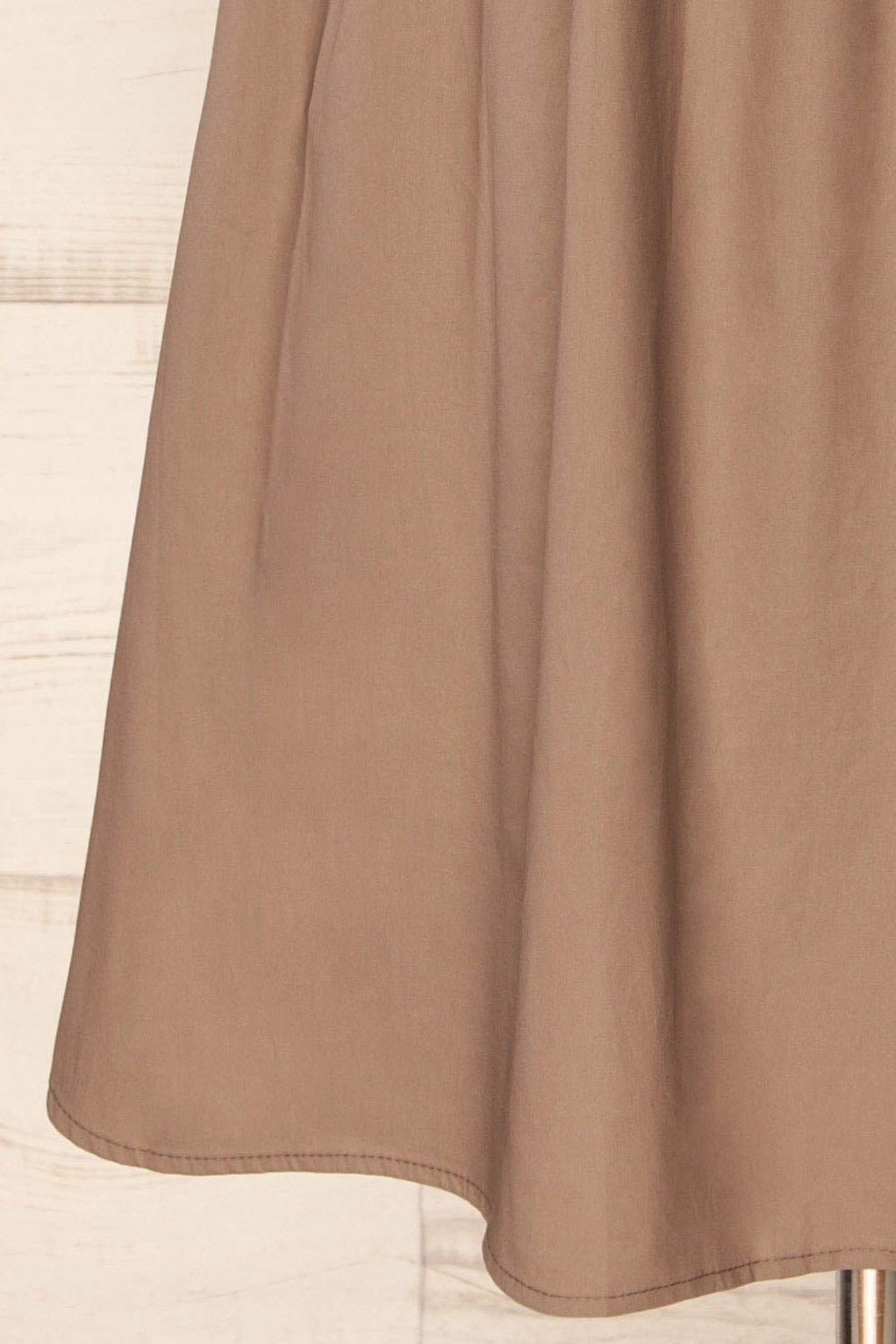 Frell Taupe Midi Dress w/ Mock Neck | La petite garçonne bottom 