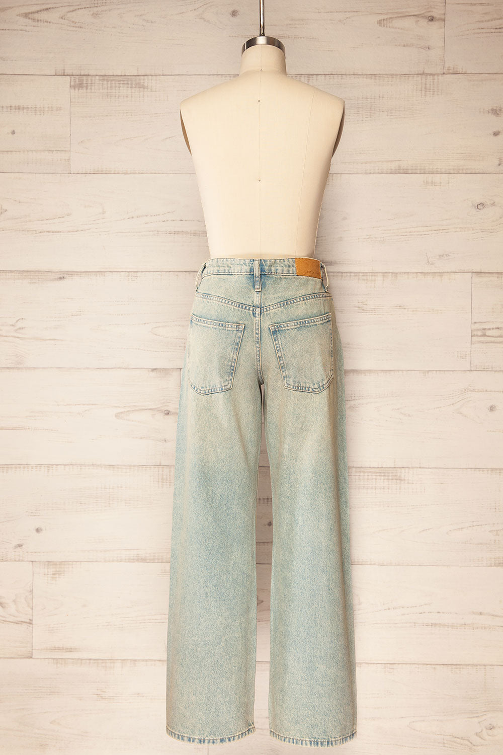 Fresno High-Waisted Faded Jeans | La petite garçonne  back view