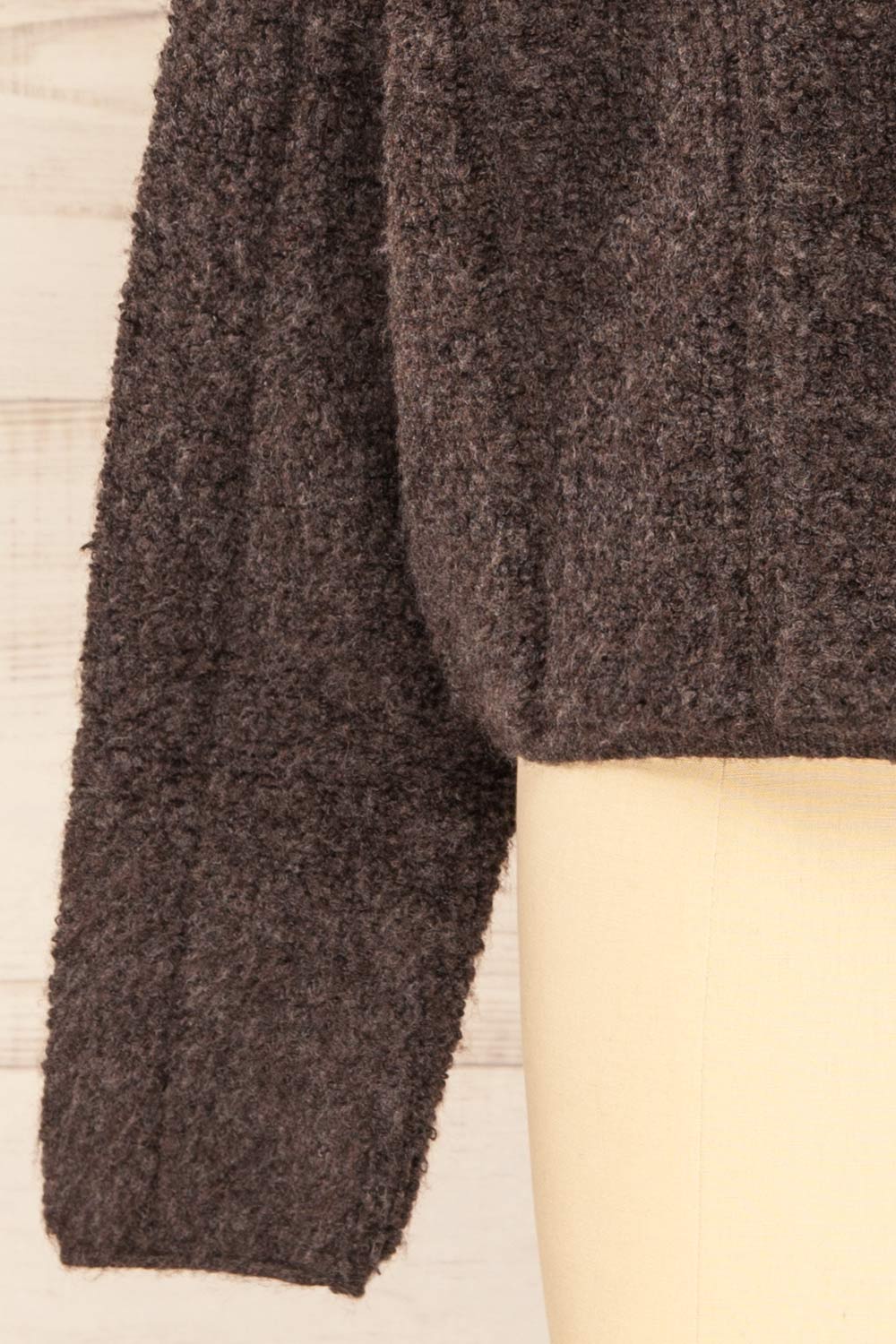 Fuji Dark Grey Boxy Fuzzy Jacket | La petite garçonne  bottom