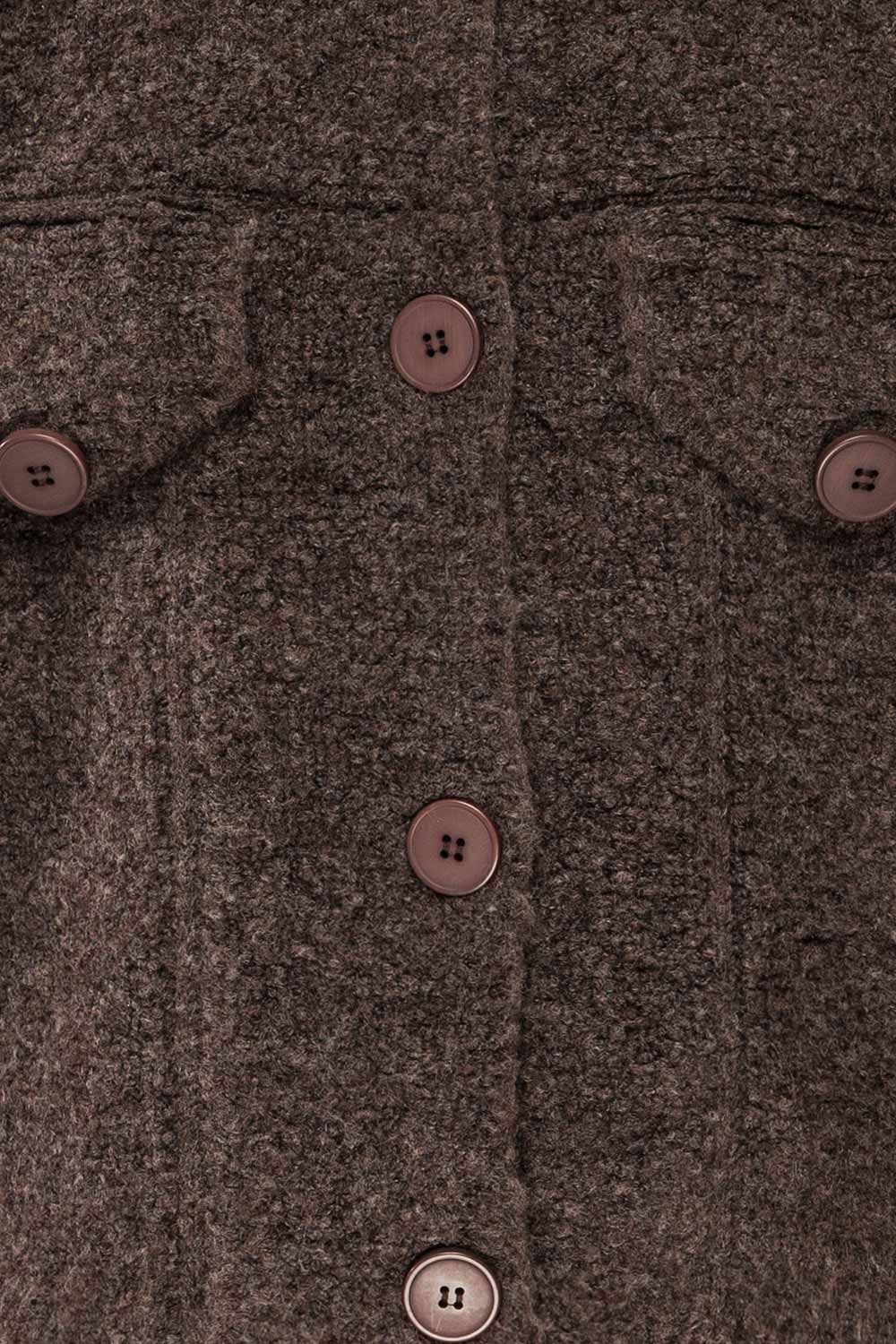 Fuji Dark Grey Boxy Fuzzy Jacket | La petite garçonne  fabric 