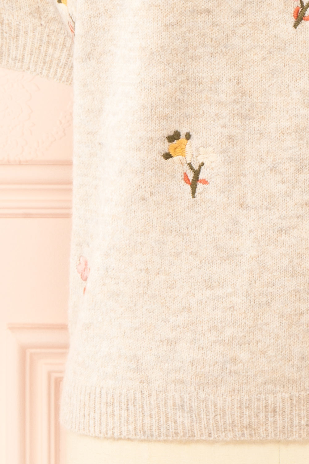 Furiosa Beige Knit Top with Embroidered Flowers | Boutique 1861 bottom