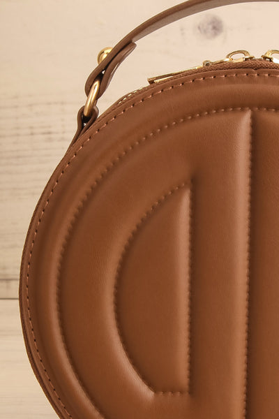 Garotte Brown Handbag w/ Removable Strap | La petite garçonne front