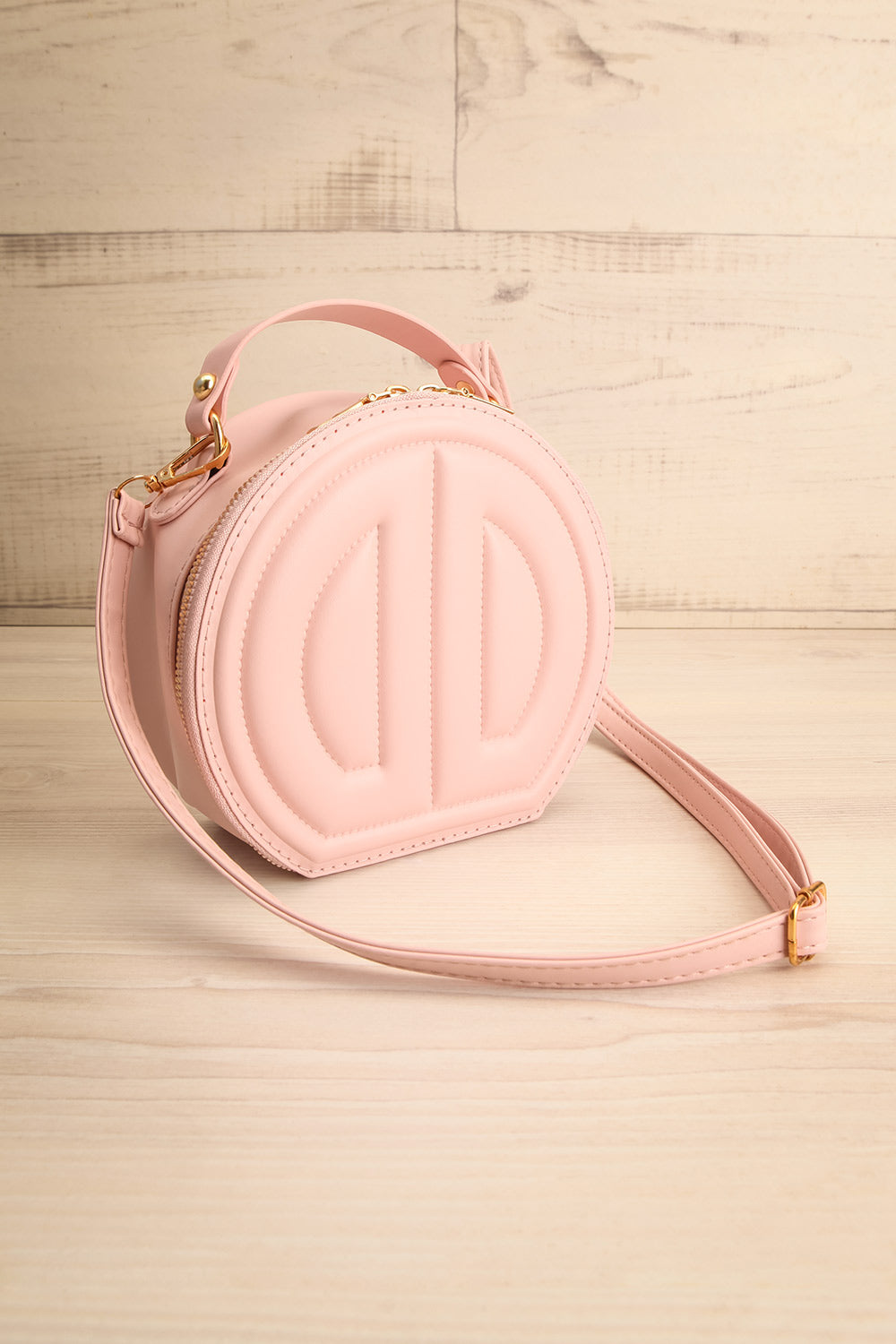 Garotte Pink Handbag w/ Removable Strap | La petite garçonne side view