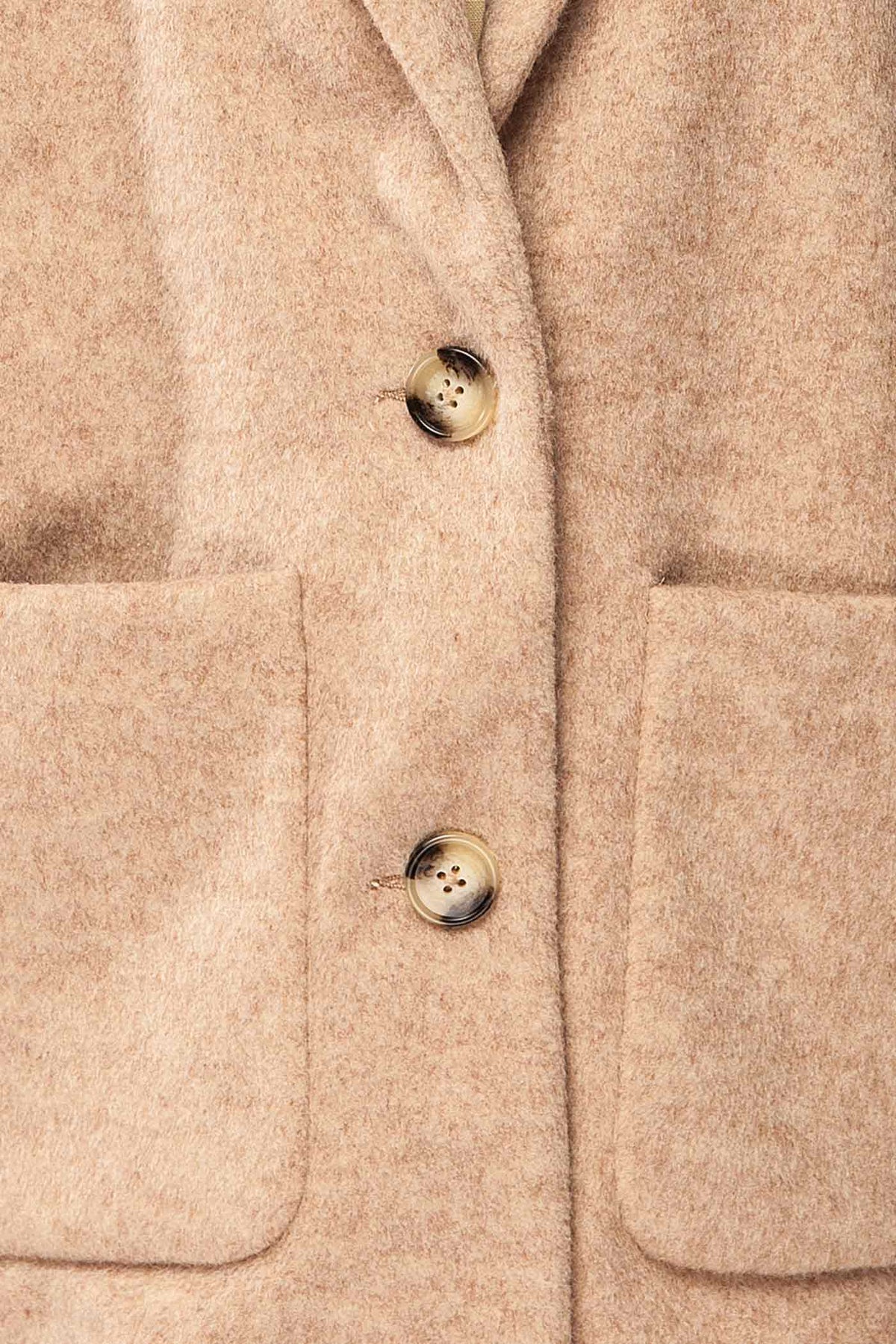 Geelong | Oversize Beige Blazer Jacket with Patch Pockets