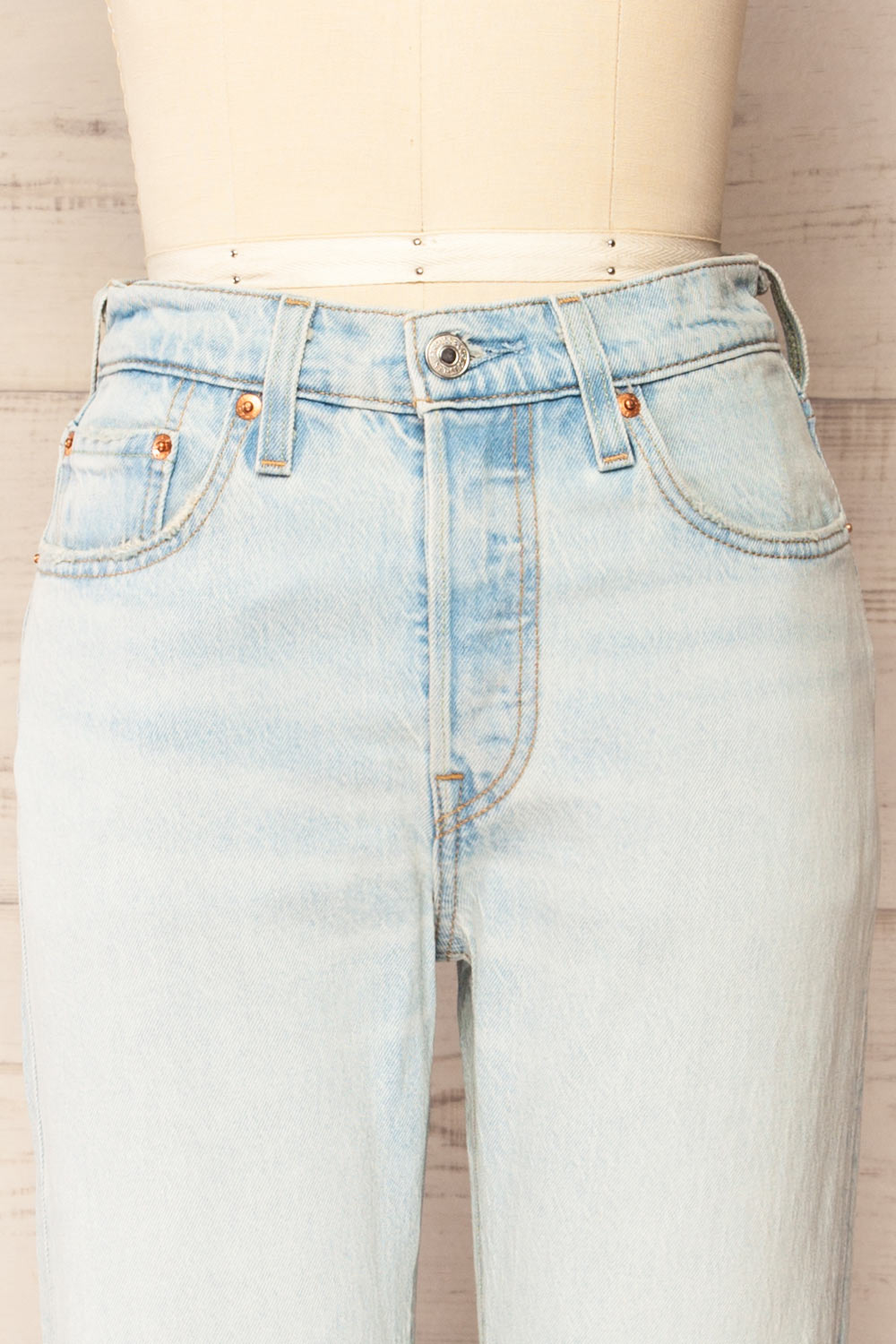 Genoa High Rise Straight Leg Jeans | La petite garçonne front