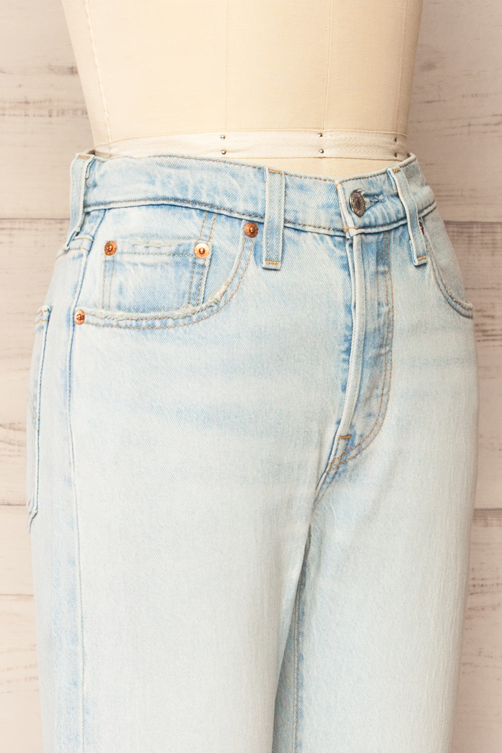 Genoa High Rise Straight Leg Jeans | La petite garçonne side