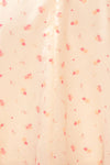 Georgia Short Satin Floral Pink Dress | Boutique 1861  fabric