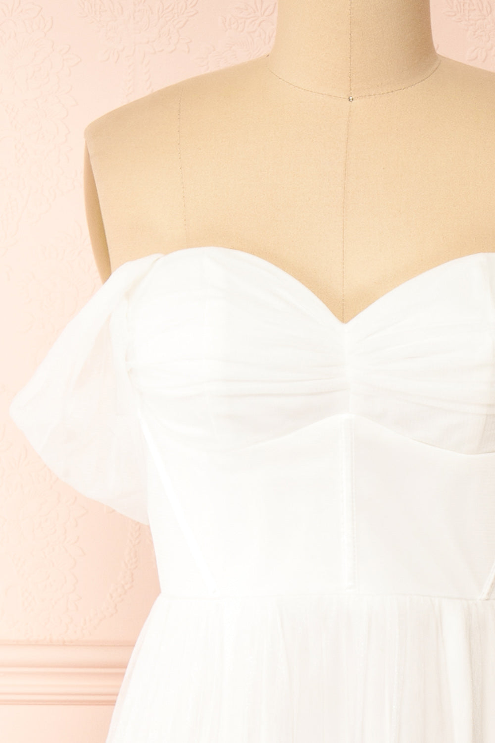 Georgine White Maxi Dress w/ Bustier Top | Boudoir 1861 front