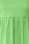 Gilli Green Waffle Weave Midi Babydoll Dress | Boutique 1861 fabric