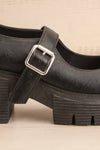 Gloucester Black Platform Mary-Jane Shoes | La petite garçonne side front close-up