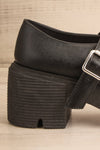 Gloucester Black Platform Mary-Jane Shoes | La petite garçonne side back close-up