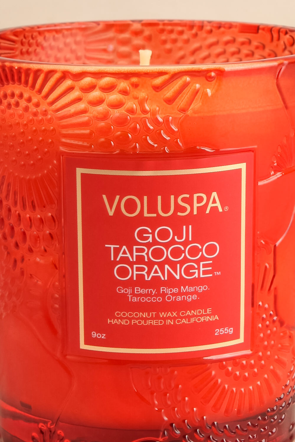 Goji Tarocco Orange Limited Edition Classic Candle | Maison garçonne close-up
