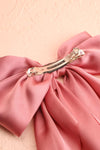 Goodfairy Pink Large Satin Bow Hair Clip | Boutique 1861 back