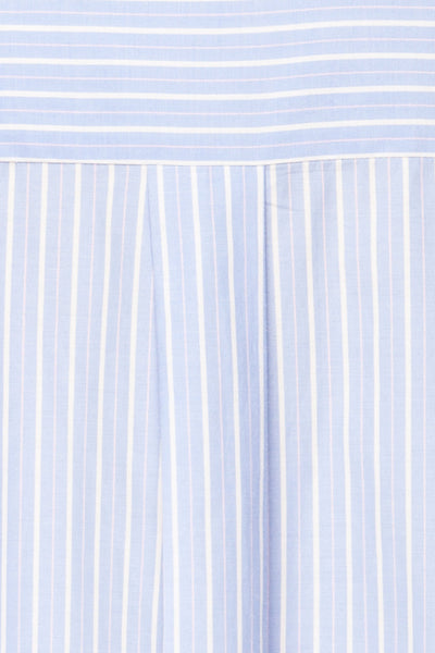 Gotham Blue Striped Cropped Shirt w/ Pockets | La petite garçonne  fabric