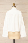 Gotham White Cropped Shirt w/ Pockets | La petite garçonne back view