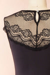 Gracida Black Bodysuit w/ Lace Neckline | Boutique 1861 back