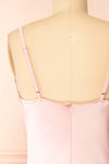 Gracie Satin Pink Cowl Neck Midi Dress | Boutique 1861 back