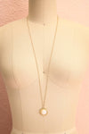 Granite Golden Necklace w/ Pearl Pendant | Boutique 1861