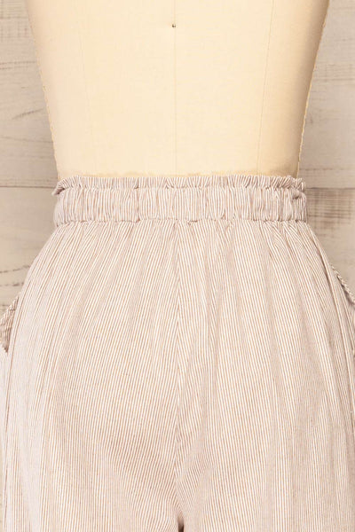 Grantham High-Waisted Striped Linen Pants | La petite garçonne back