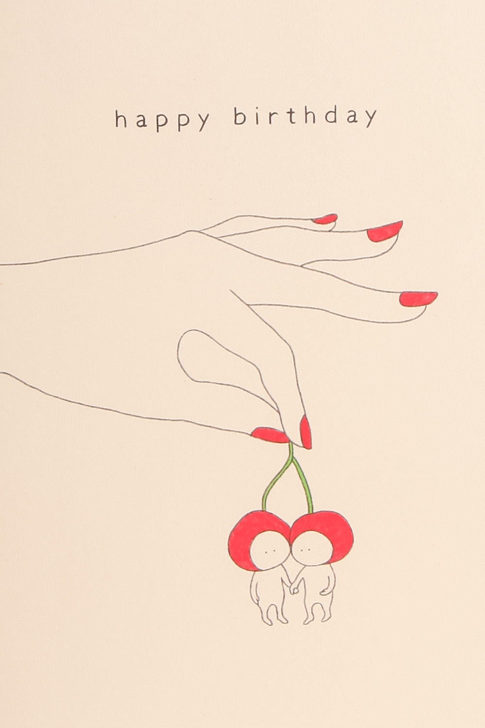 Cherry Soulmates Greeting Card | Maison garçonne close-up