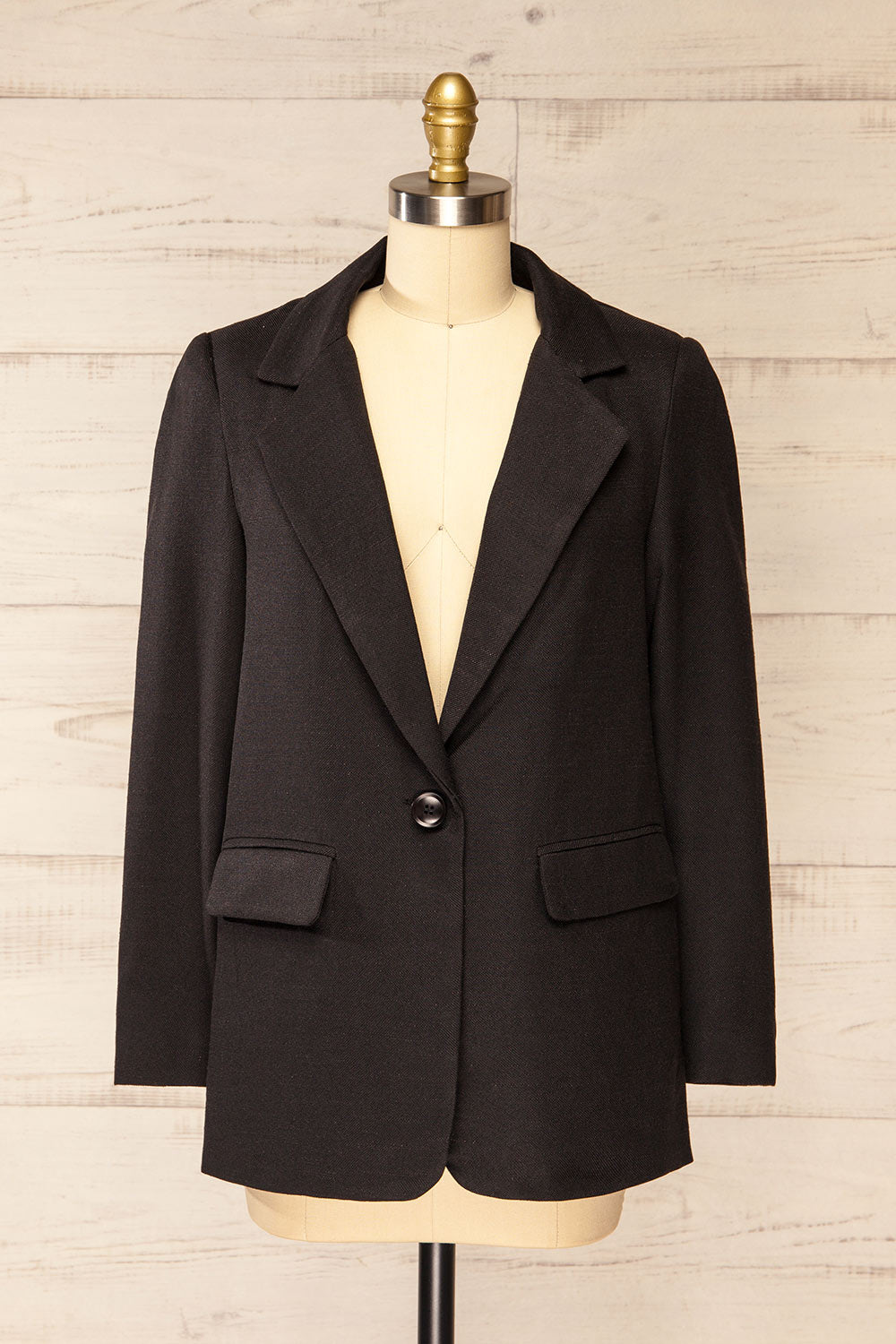 Gulfport Black Oversized Blazer | La petite garçonne front view