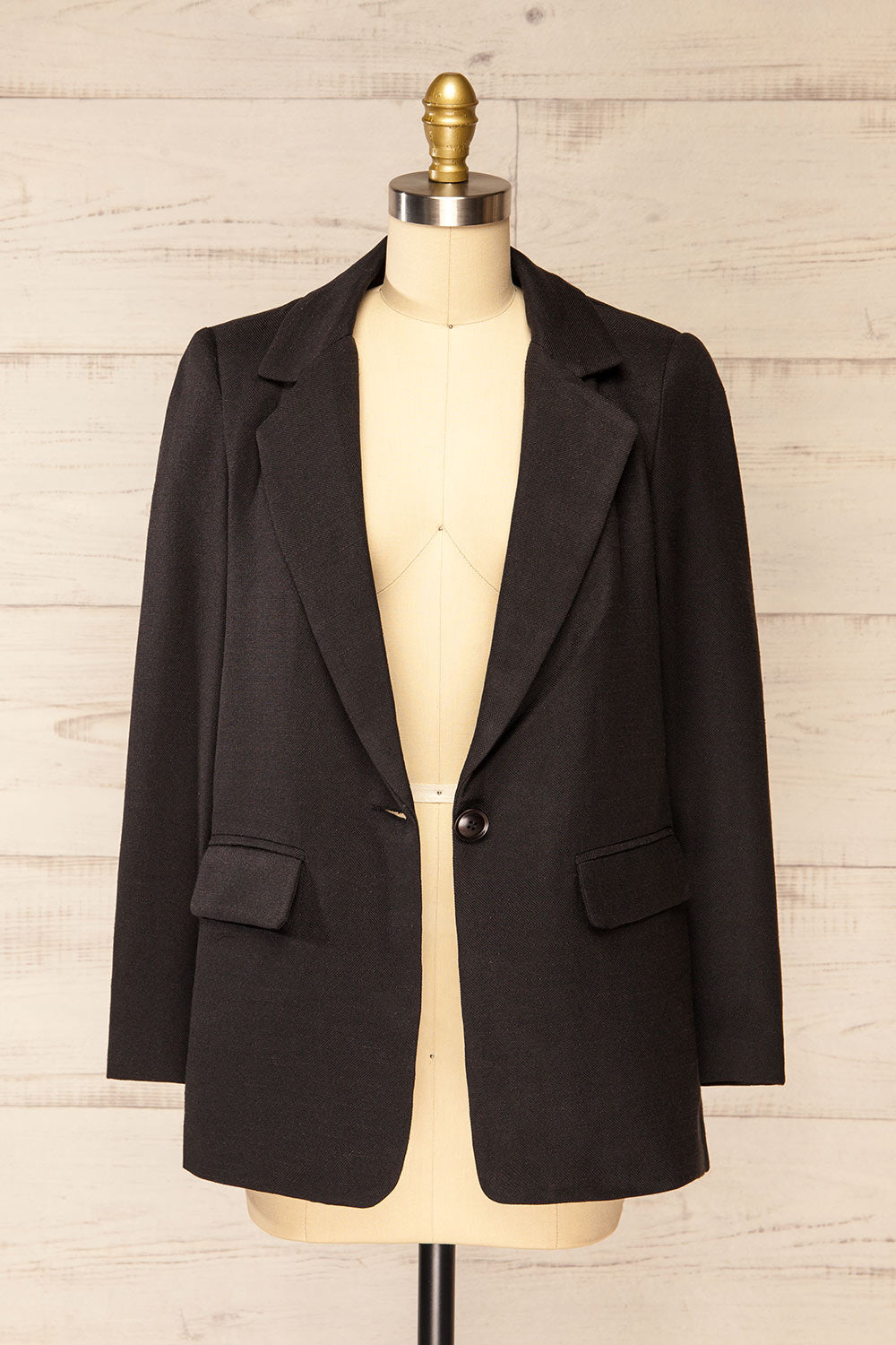 Gulfport Black Oversized Blazer | La petite garçonne open view