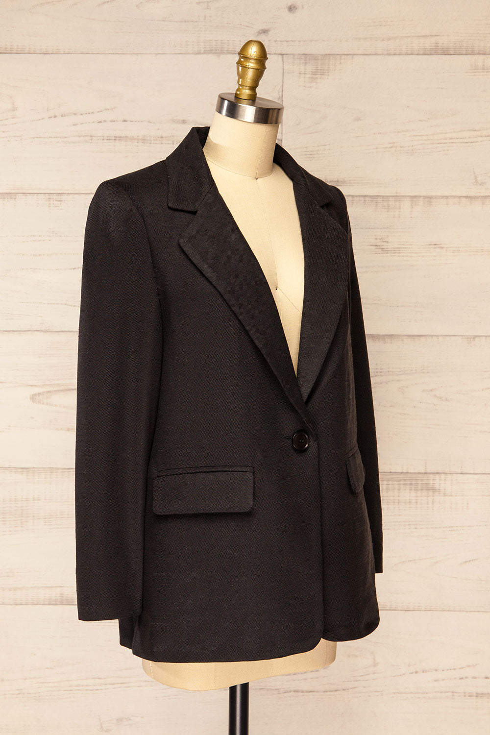 Gulfport Black Oversized Blazer | La petite garçonne side view