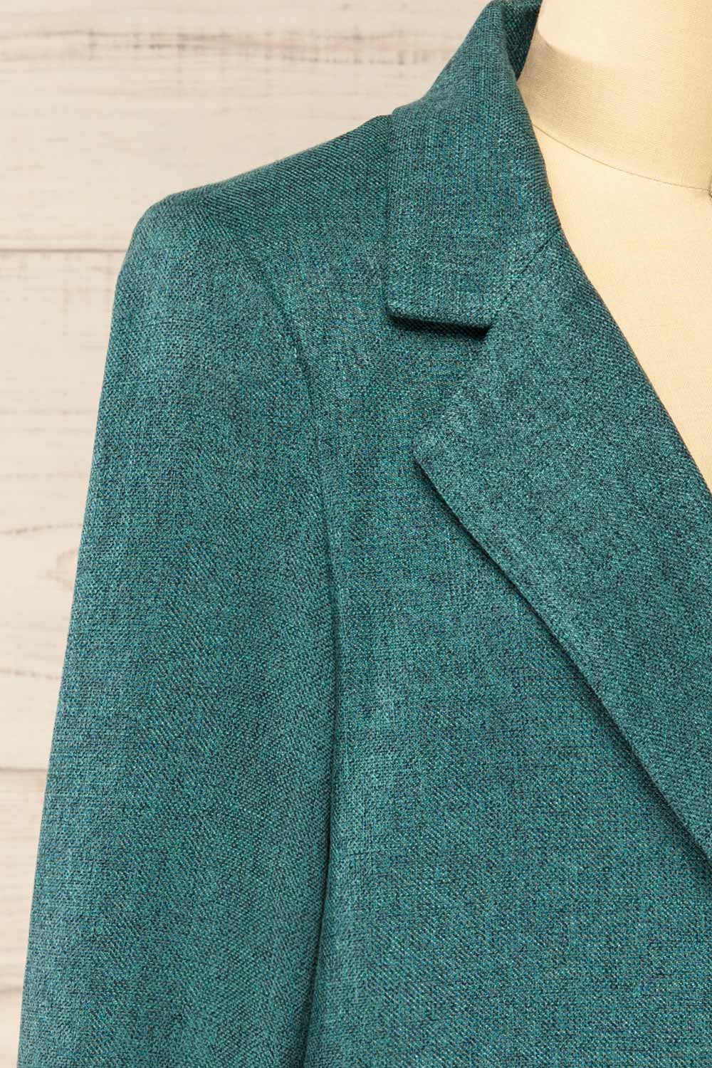 Gulfport Teal Oversized Blazer | La petite garçonne side