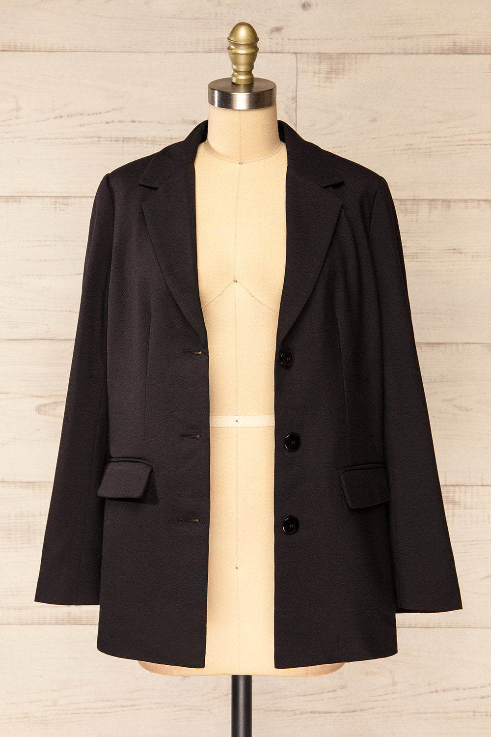 Gurzow Black Oversized Long Blazer | La petite garçonne  open