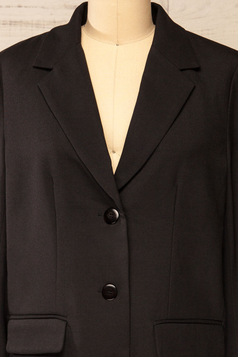 Gurzow Black Oversized Long Blazer | La petite garçonne front