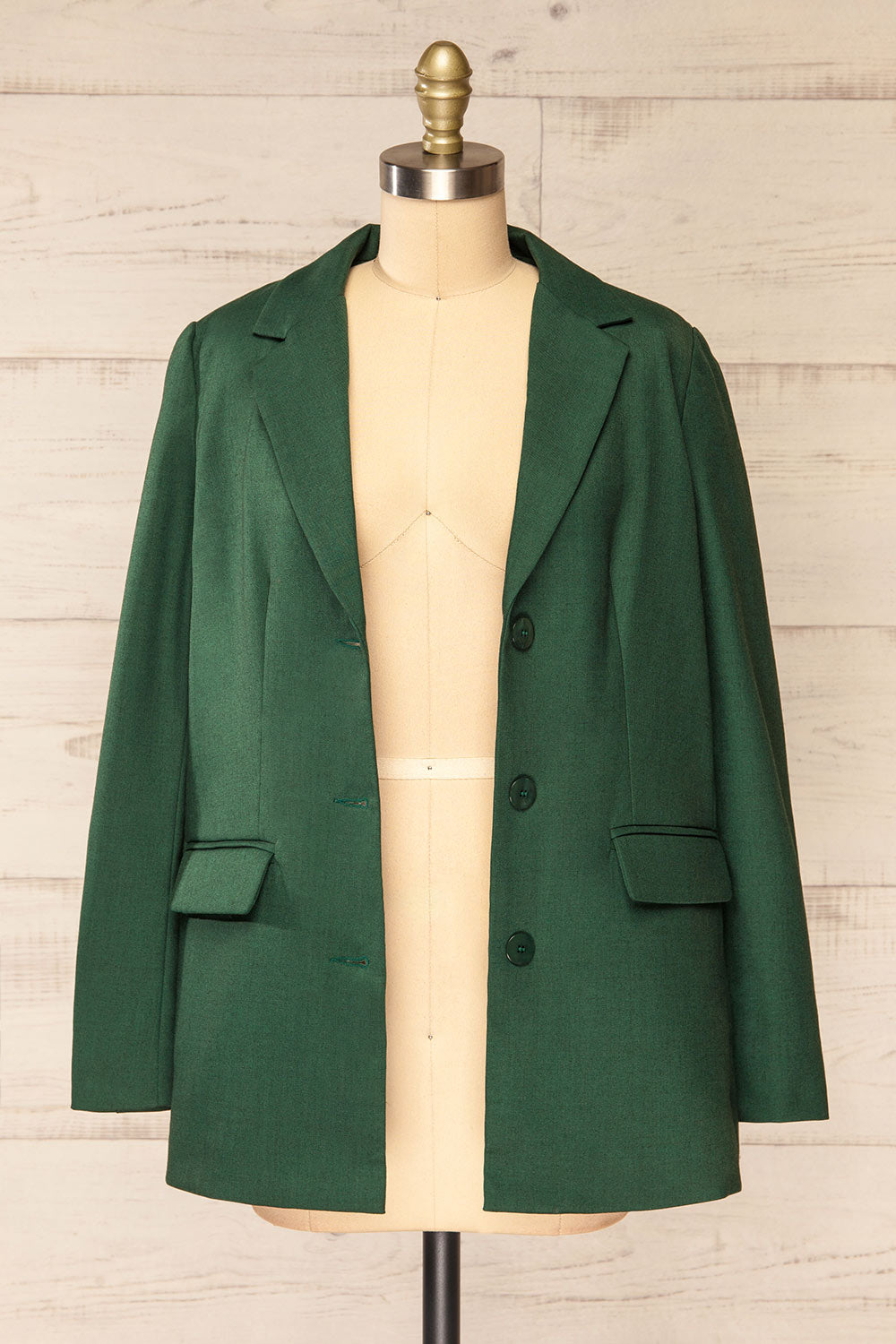 Gurzow Green Oversized Long Blazer | La petite garçonne  open