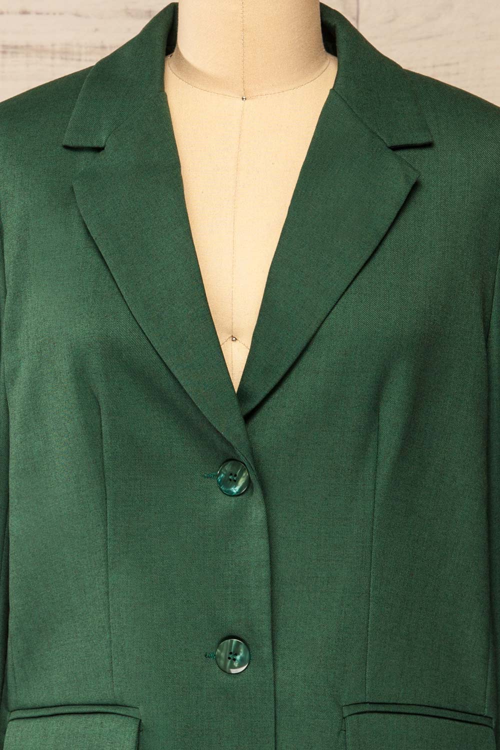 Gurzow Green Oversized Long Blazer | La petite garçonne  front