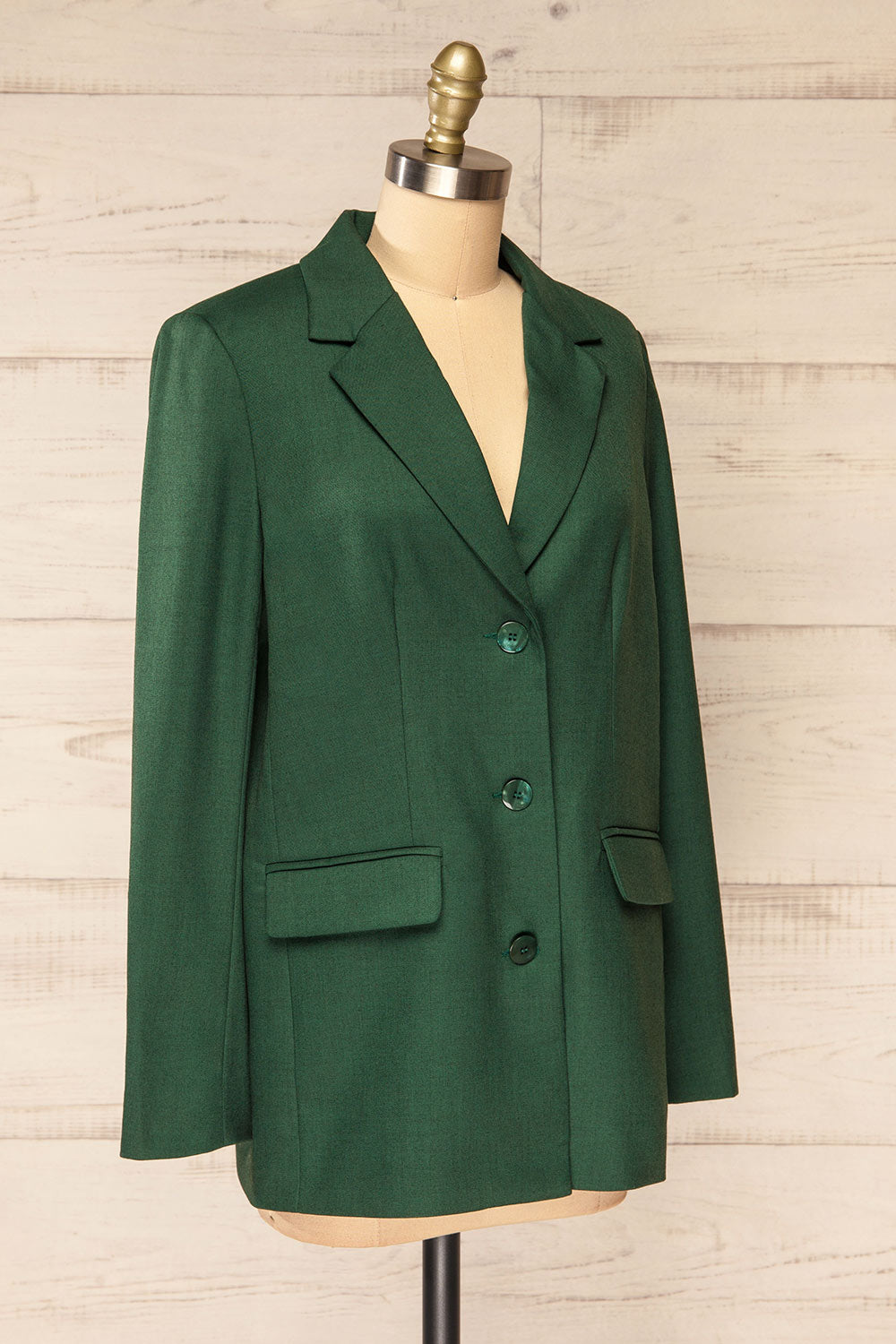 Gurzow Green Oversized Long Blazer | La petite garçonne  side view