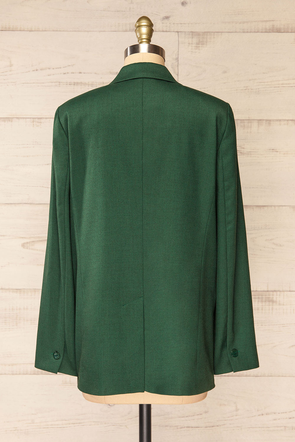 Gurzow Green Oversized Long Blazer | La petite garçonne  back view