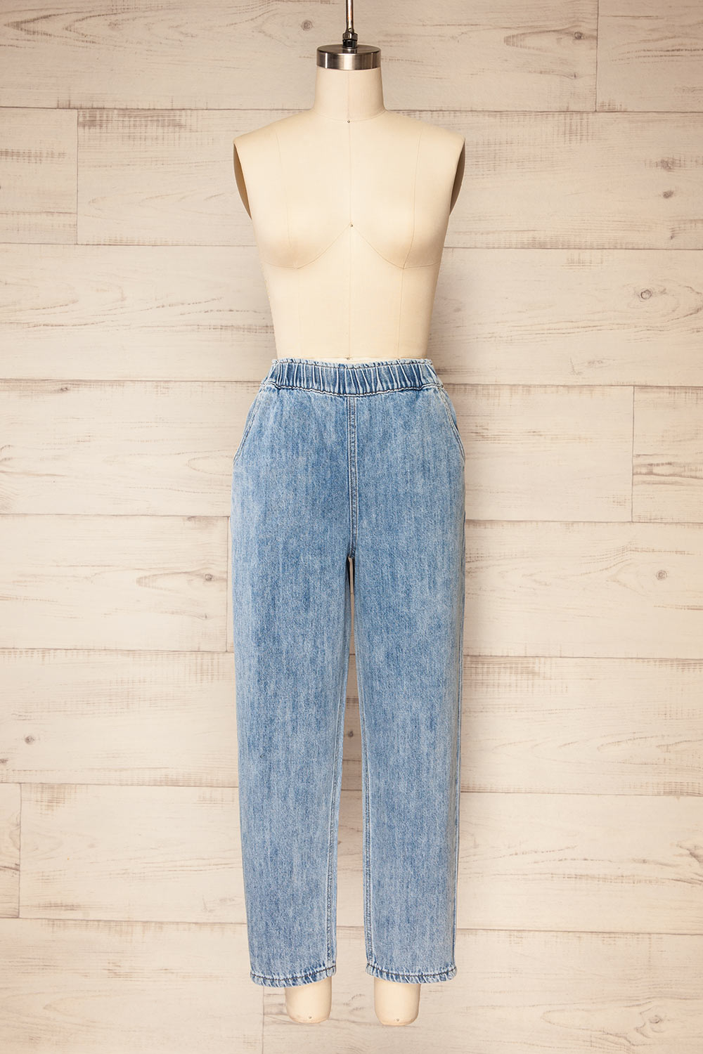 Gutierrez Cropped Denim Pants | La petite garçonne front view