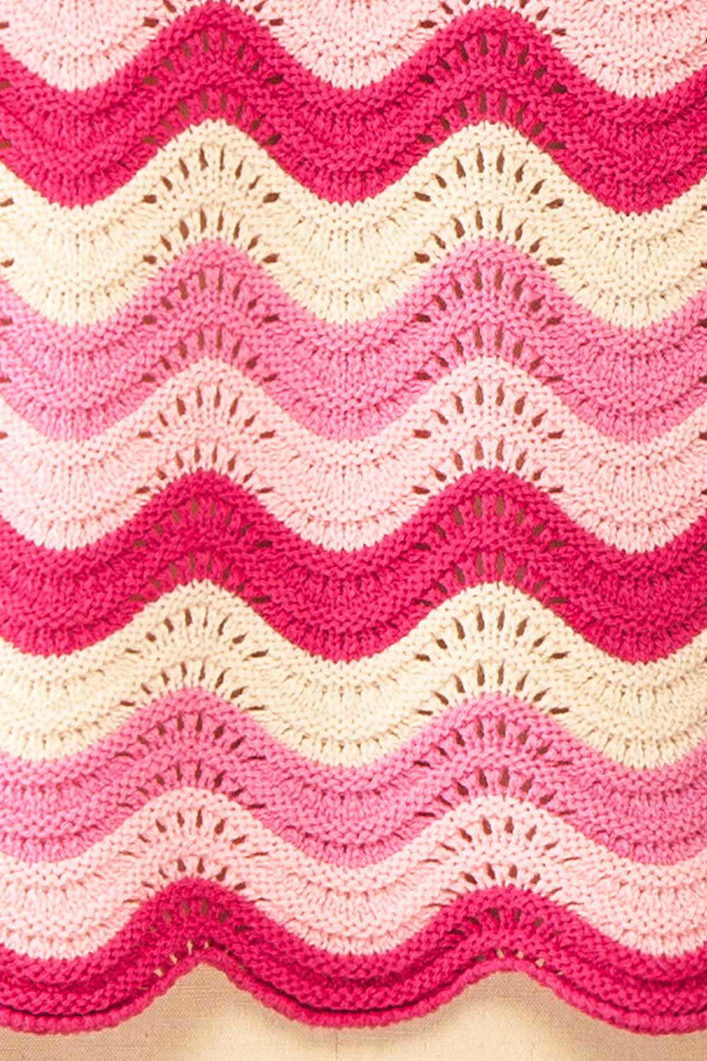 Gwenda Pink Crochet Top with Wavy Pattern | Boutique 1861 fabric 