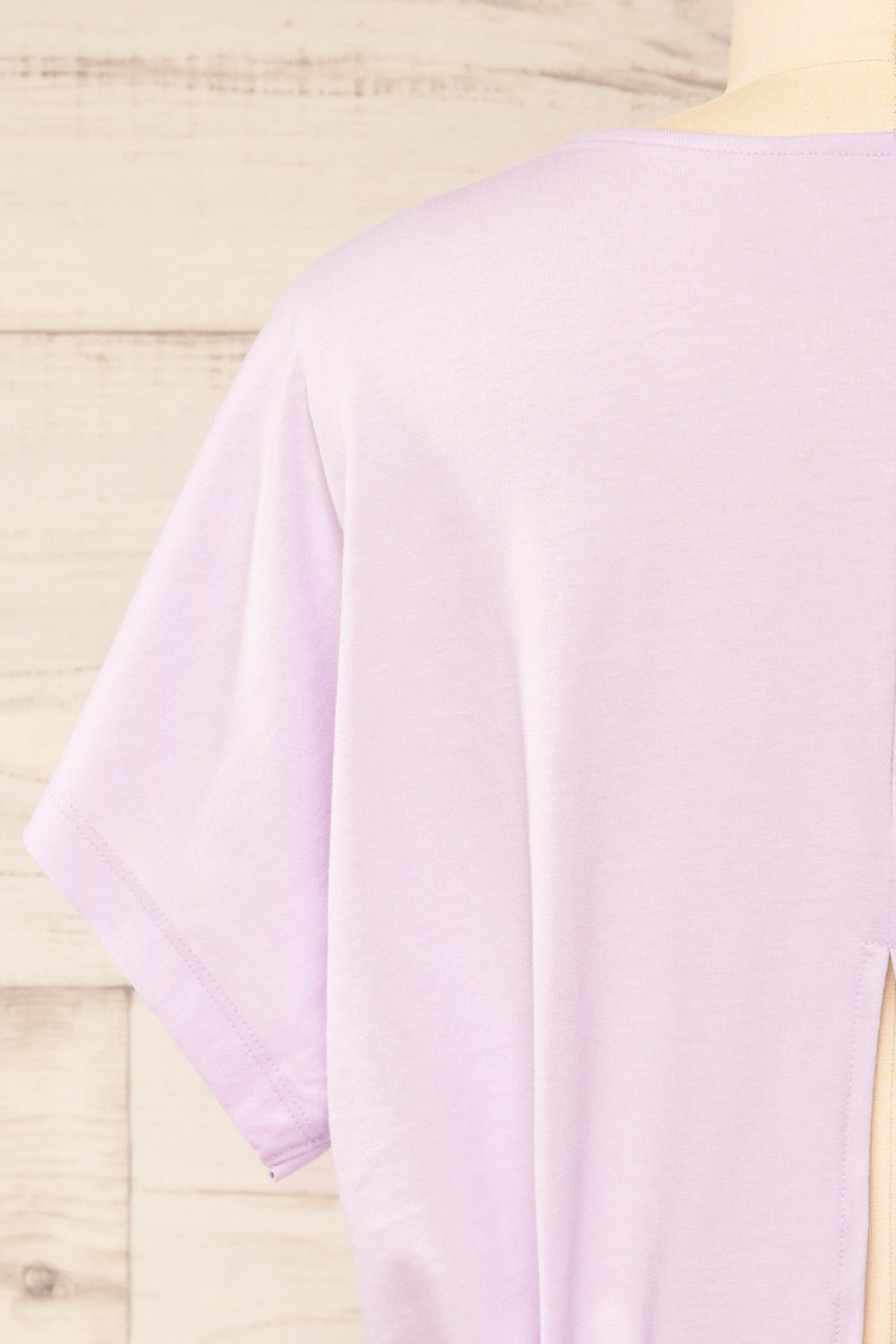 Haddington Lavender Cropped T-Shirt w/ Drawstring | La petite garçonne back 