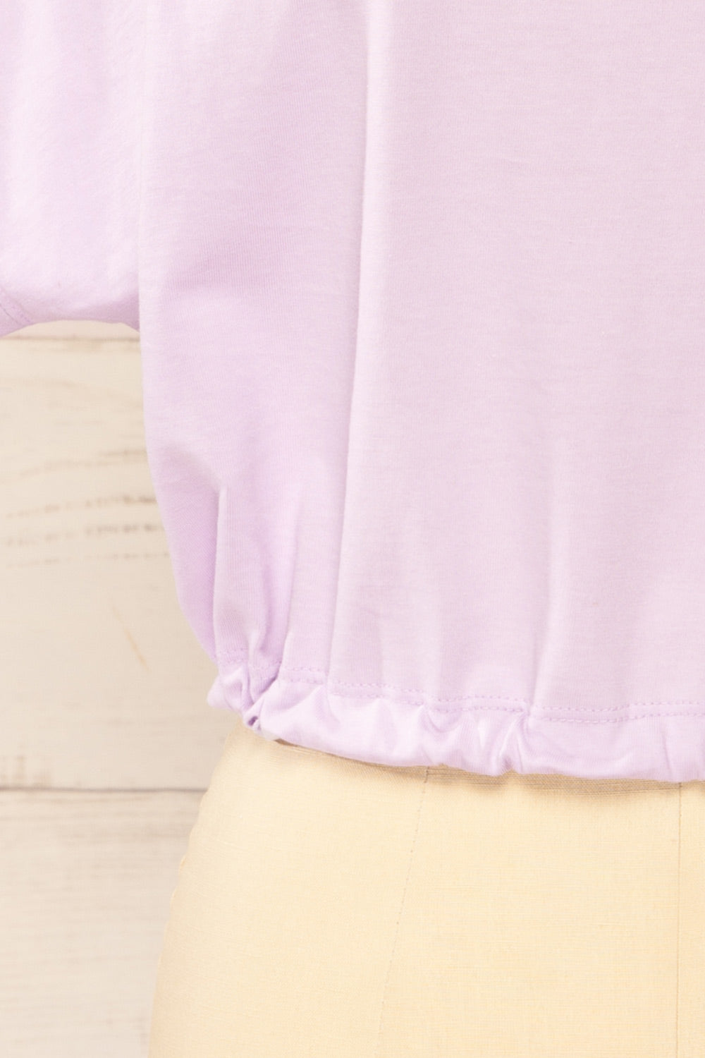 Haddington Lavender Cropped T-Shirt w/ Drawstring | La petite garçonne bottom