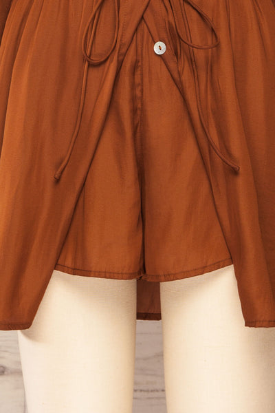 Haguenau Caramel Shirt Dress Style Romper | La petite garçonne short