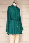 Haguenau Green Shirt Dress Style Romper | La petite garçonne side view