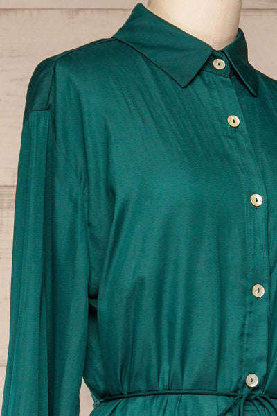 Haguenau Green Shirt Dress Style Romper | La petite garçonne side