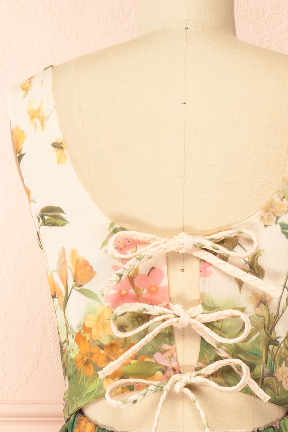 Hailsey Short Floral Dress with Scoop Neckline | Boutique 1861 back