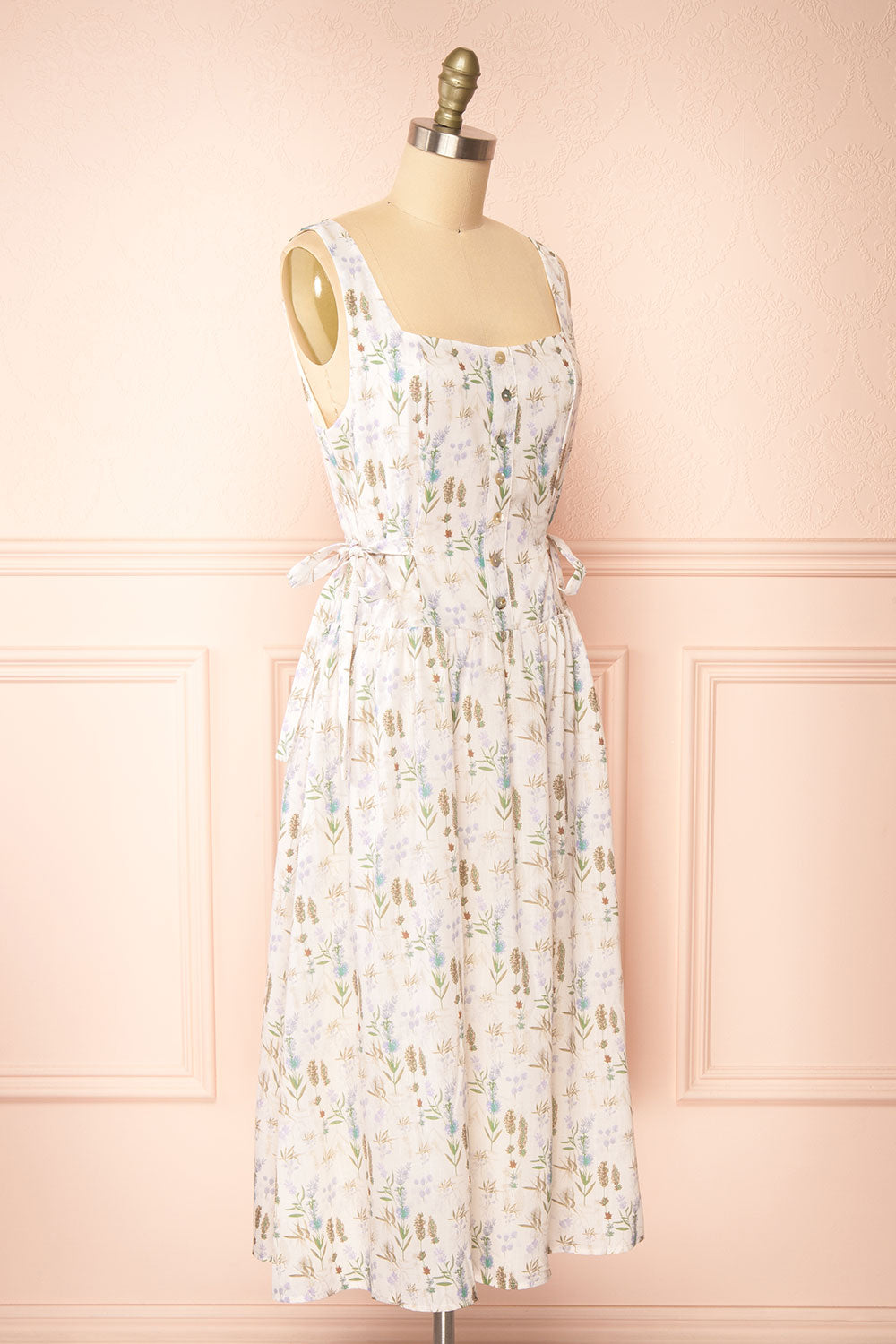 Haisley Midi Wild Floral Dress | Boutique 1861 side view 